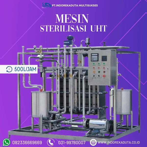 UHT Sterilization Machine Capacity 500 liters per hour Direct system