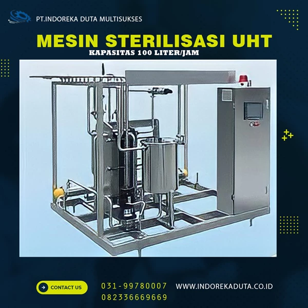 UHT sterilizer machine capacity 100L/hour Indirect System