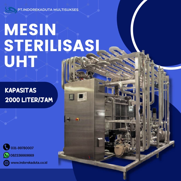 2000L/hour capacity UHT sterilizer Indirect system
